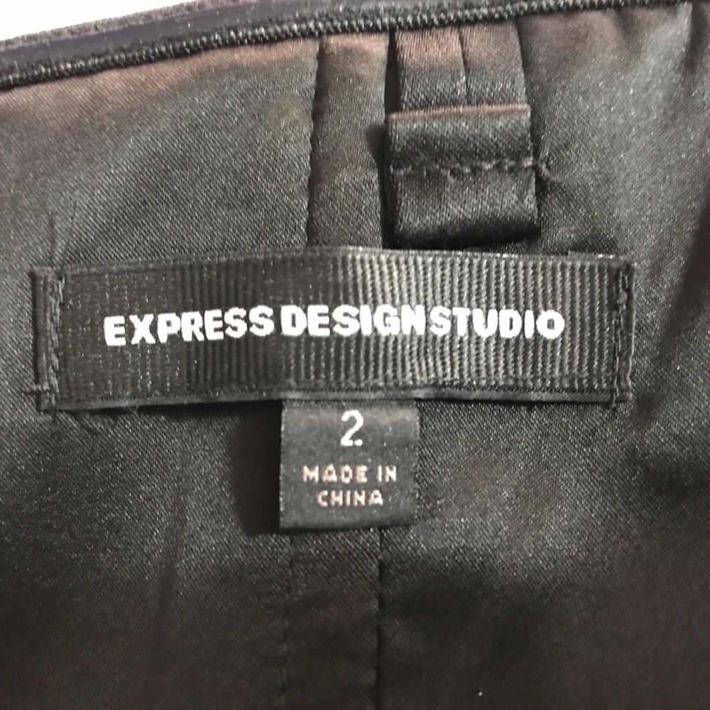 EXPRESS Black Strapless Satin Dress - Picture 4 of 4